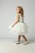 Festive dress for girls "Samantha" made of organza and cotton. Perfect for graduation, birthdays, and photo shoots. Color: white. Size: 86