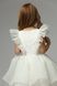 Festive dress for girls "Samantha" made of organza and cotton. Perfect for graduation, birthdays, and photo shoots. Color: white. Size: 86