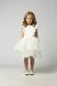 Festive dress for girls "Samantha" made of organza and cotton. Perfect for graduation, birthdays, and photo shoots. Color: white. Size: 86
