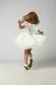 Festive dress for girls "Samantha" made of organza and cotton. Perfect for graduation, birthdays, and photo shoots. Color: white. Size: 86