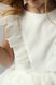Festive dress for girls "Samantha" made of organza and cotton. Perfect for graduation, birthdays, and photo shoots. Color: white. Size: 86