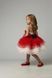 Fluffy tulle dress for girls "Santa" on a cotton lining. Perfect for New Year, birthdays, and photo shoots. Color: cream, red. Size: 86