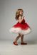 Fluffy tulle dress for girls "Santa" on a cotton lining. Perfect for New Year, birthdays, and photo shoots. Color: cream, red. Size: 86