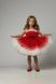 Fluffy tulle dress for girls "Santa" on a cotton lining. Perfect for New Year, birthdays, and photo shoots. Color: cream, red. Size: 86