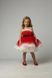 Fluffy tulle dress for girls "Santa" on a cotton lining. Perfect for New Year, birthdays, and photo shoots. Color: cream, red. Size: 86