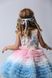 Festive dress for girls "Butterfly" made of tulle and premium satin on a cotton lining. Perfect for graduation, birthdays, and photo shoots. Color: light blue-pink-white. Size: 86